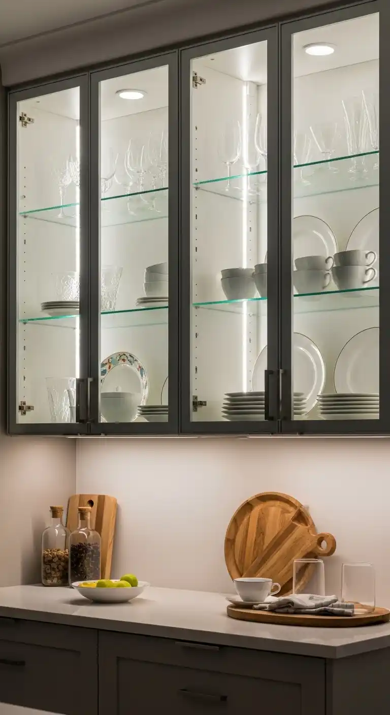 22. Glass Front With Interior Lighting