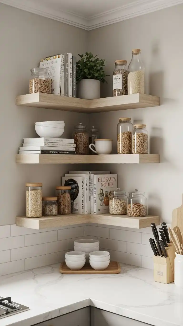 22. Open Corner Shelving