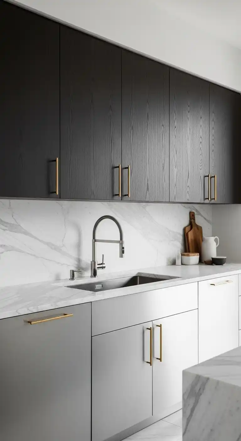 24. Mixed Materials Cabinets