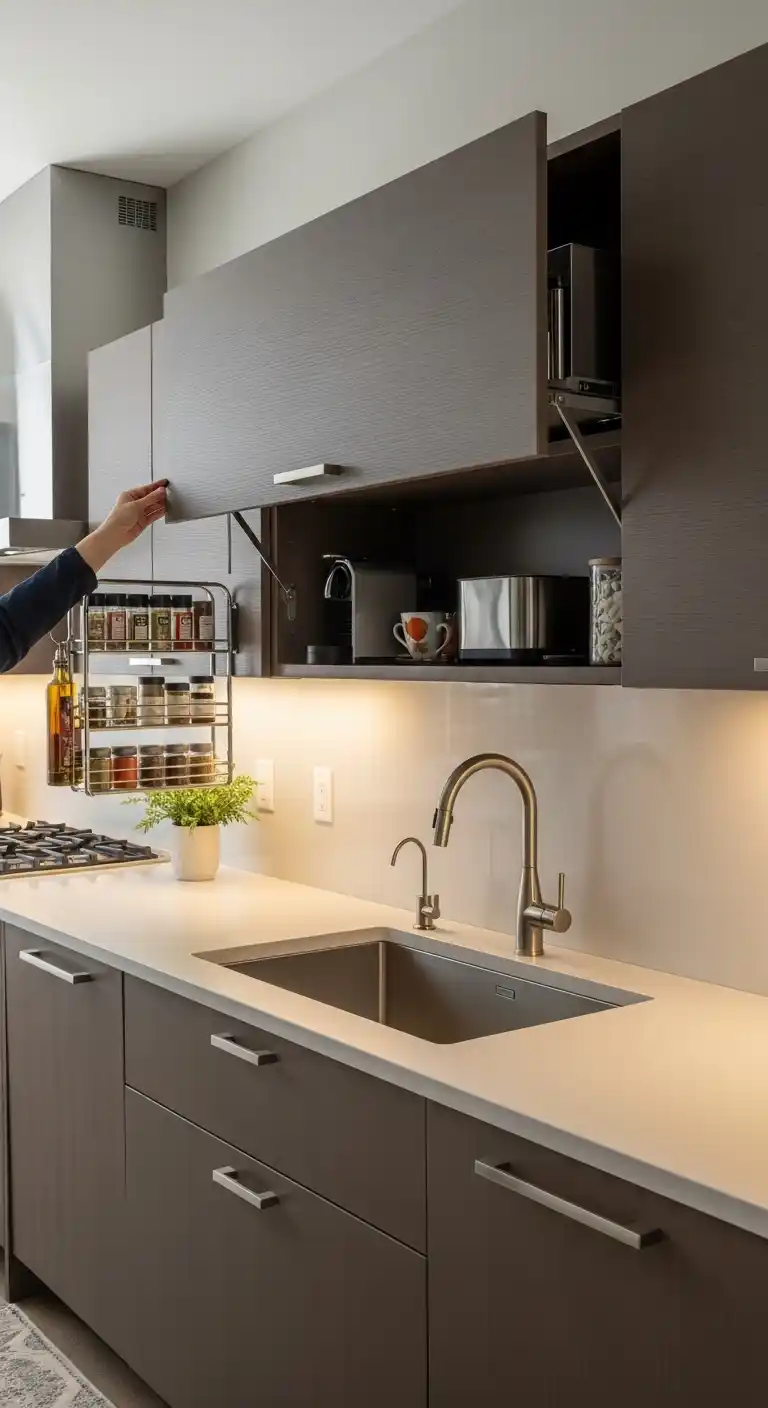 24. Pull Down Upper Cabinets