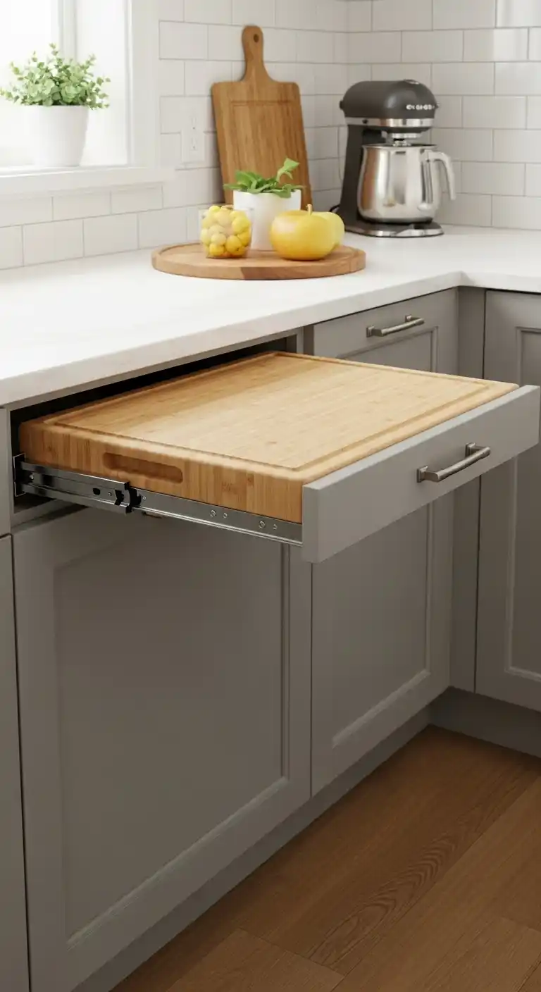 24. Pull Out Cutting Board Cabinet