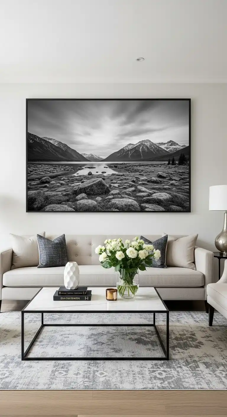 3. Make A Statement With Oversized Art