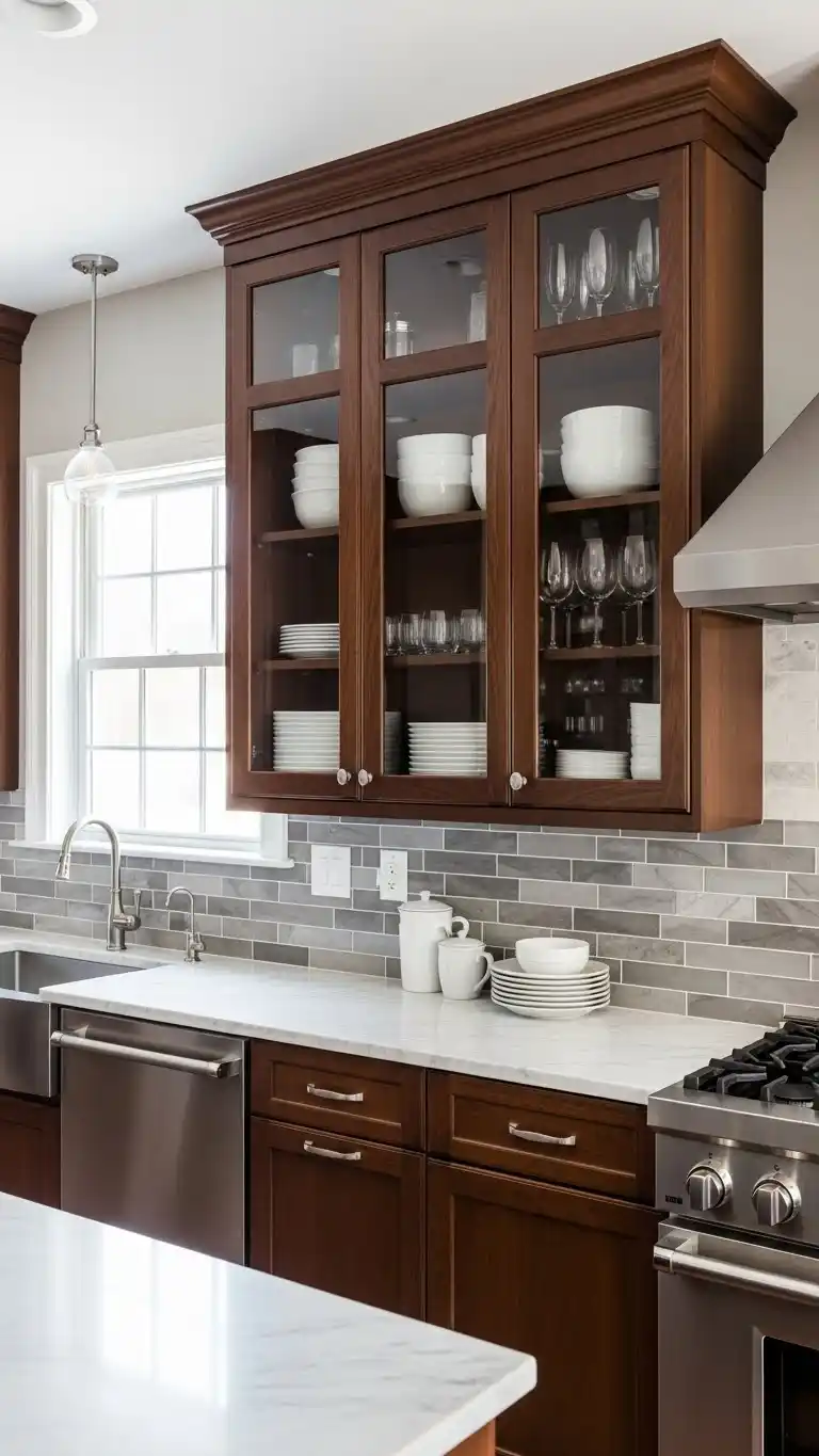 4. Glass Front Cabinets