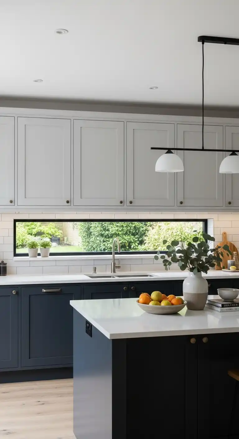 4. Two Tone Cabinet Walls