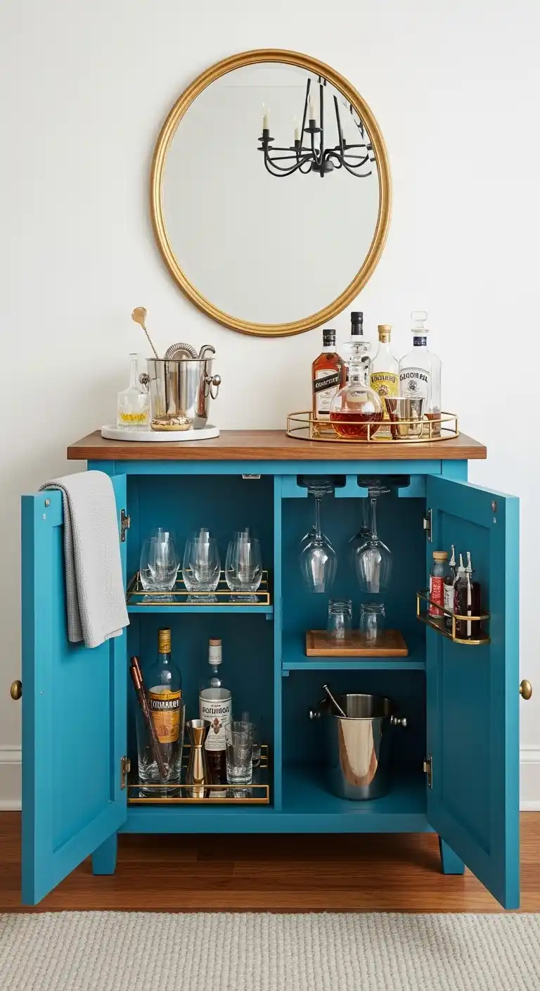 5. Design A Sophisticated Bar Cart Station