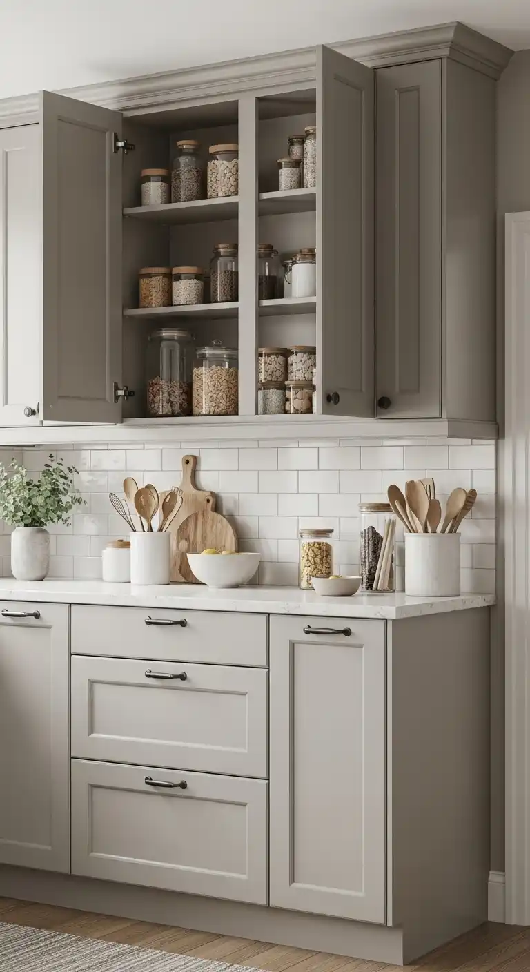 5. Two Level Cabinets For Extra Storage