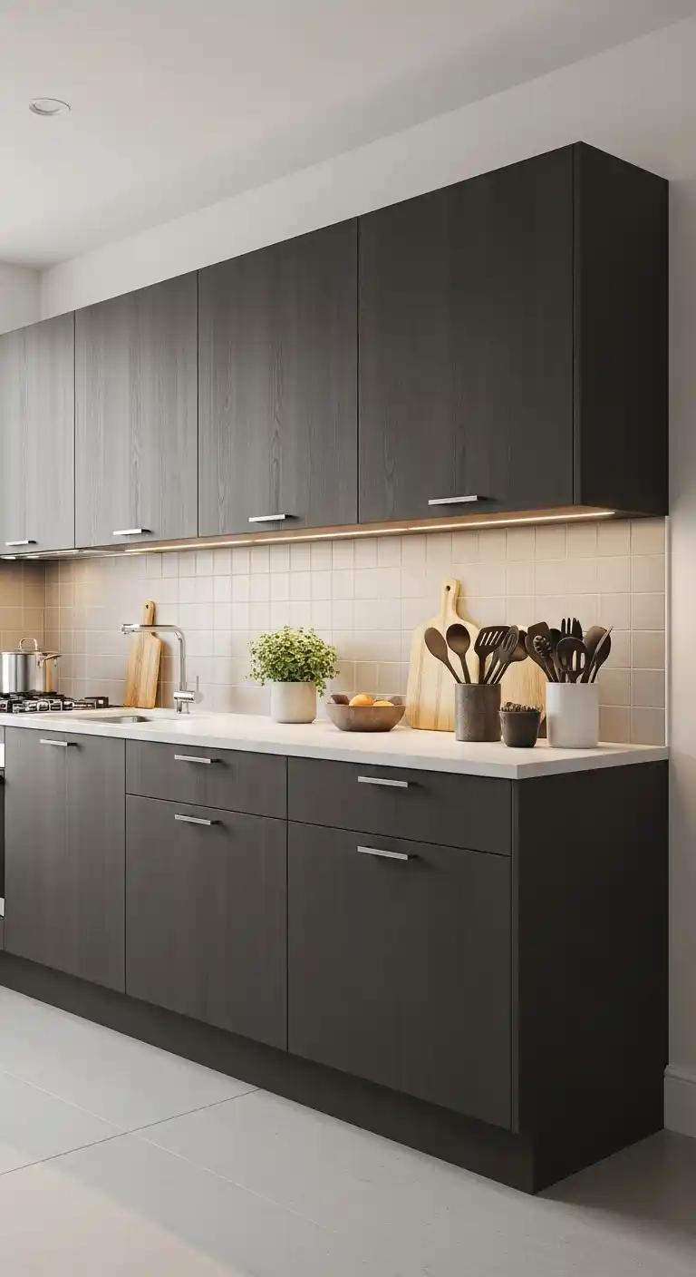 6. Floating Cabinet With Under Cabinet Lighting