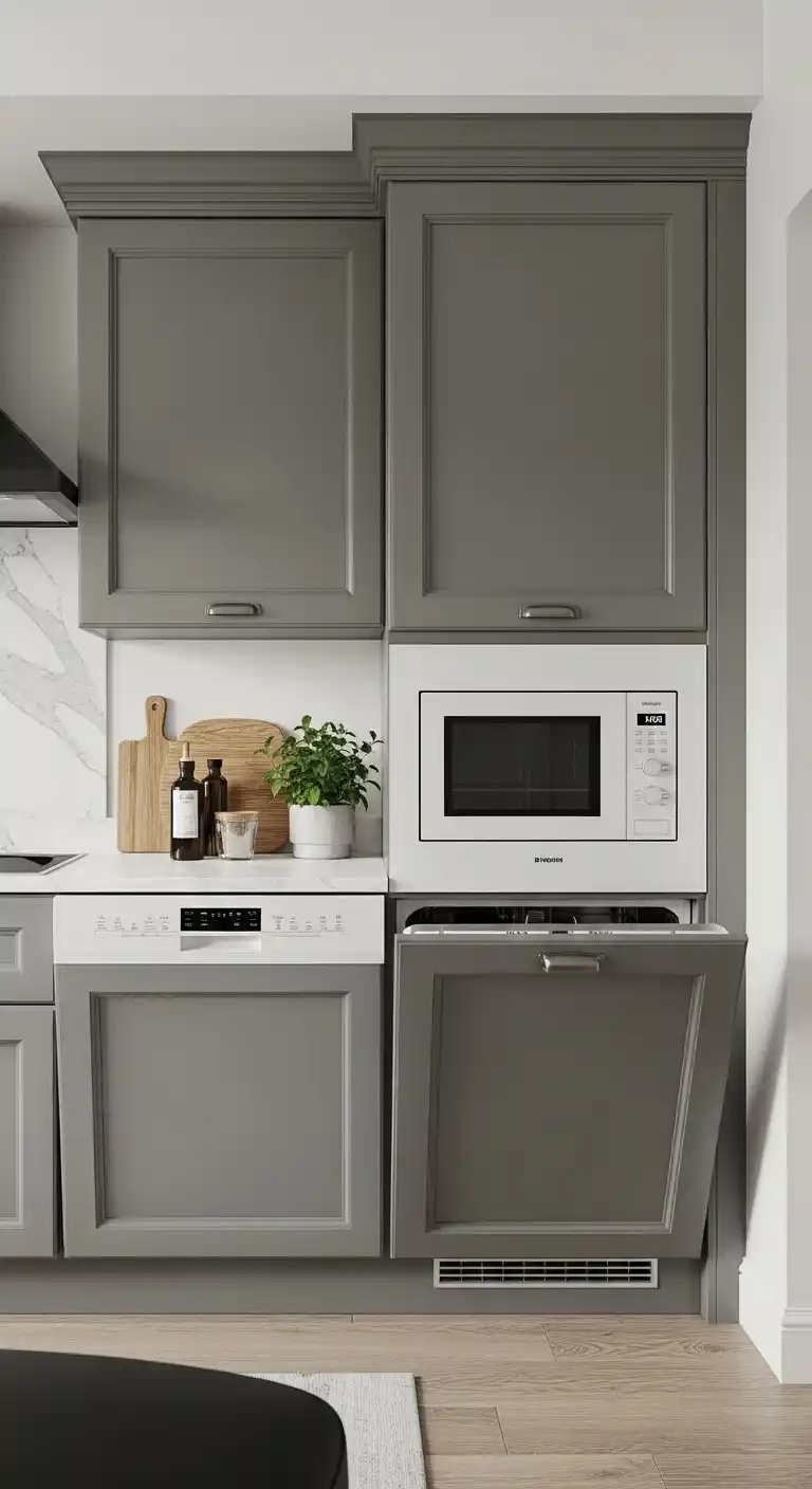 7. Integrated Appliances Cabinet