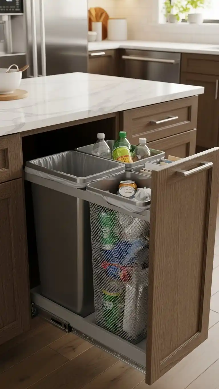 8. Pull Out Trash & Recycling Units