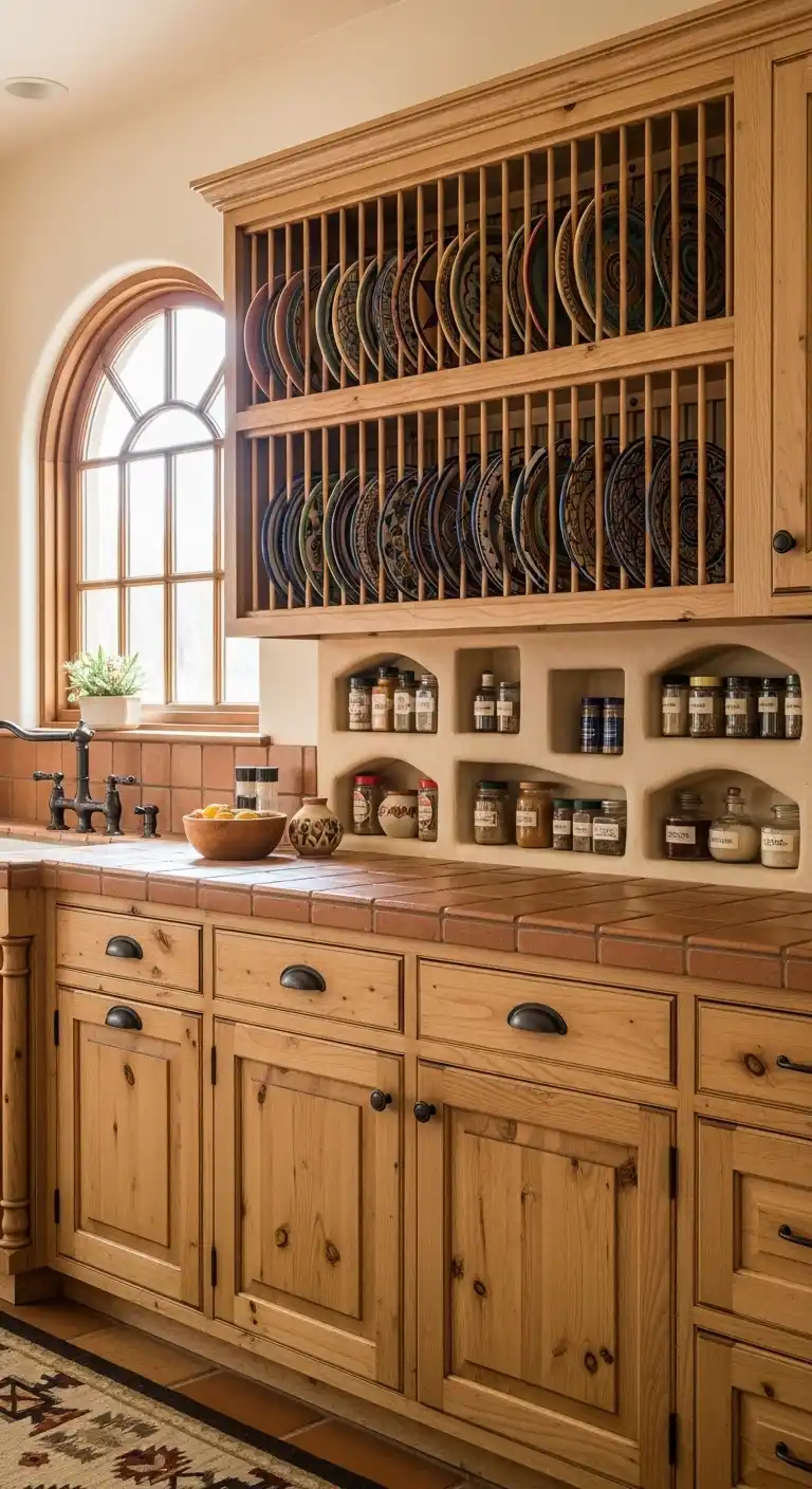 Built In Plate Racks And Spice Niches