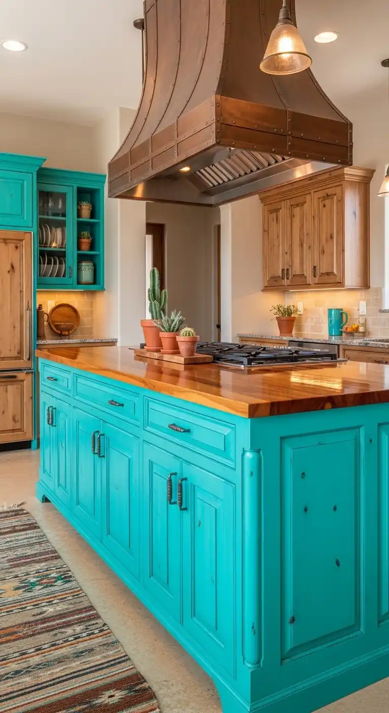 Turquoise Accent Cabinets