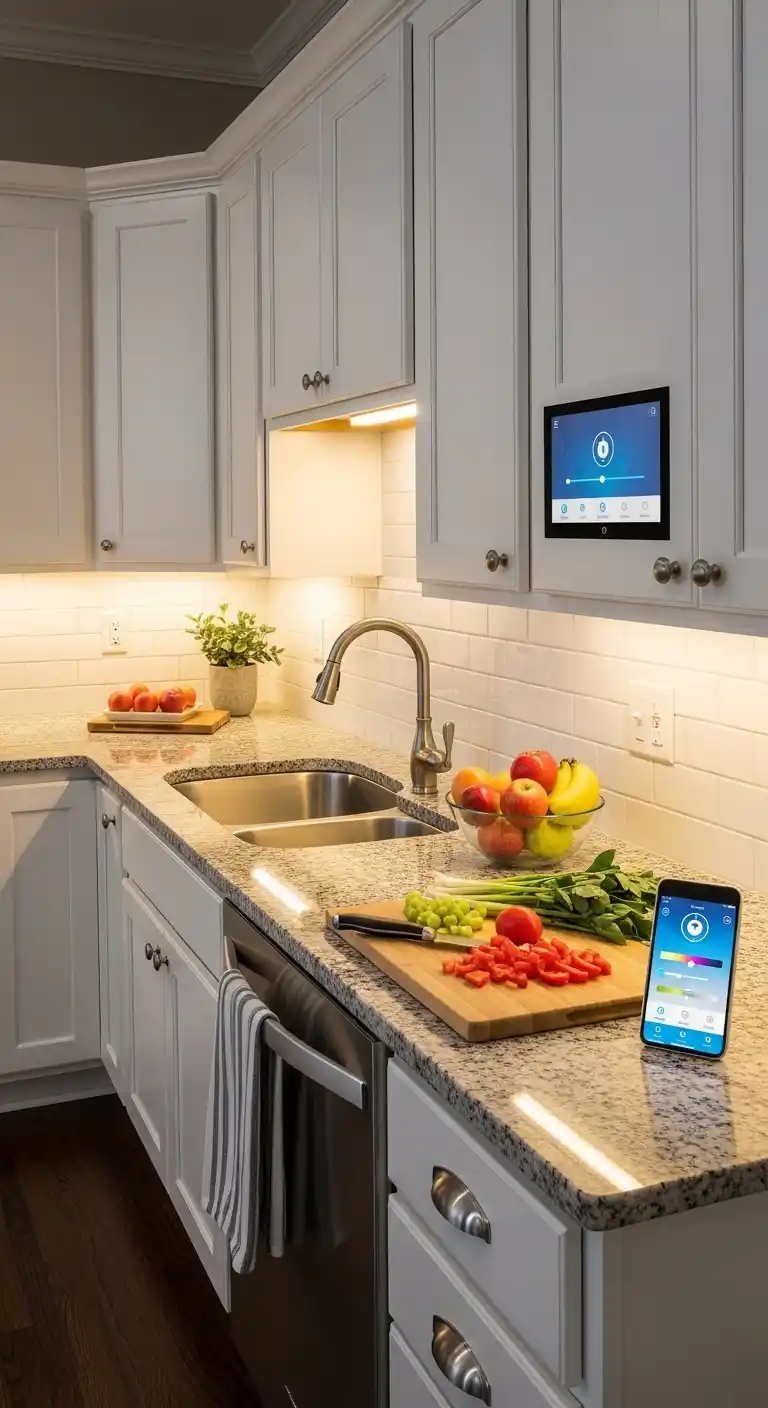 11. Under Kitchen Cabinet Lighting With Smart Controls
