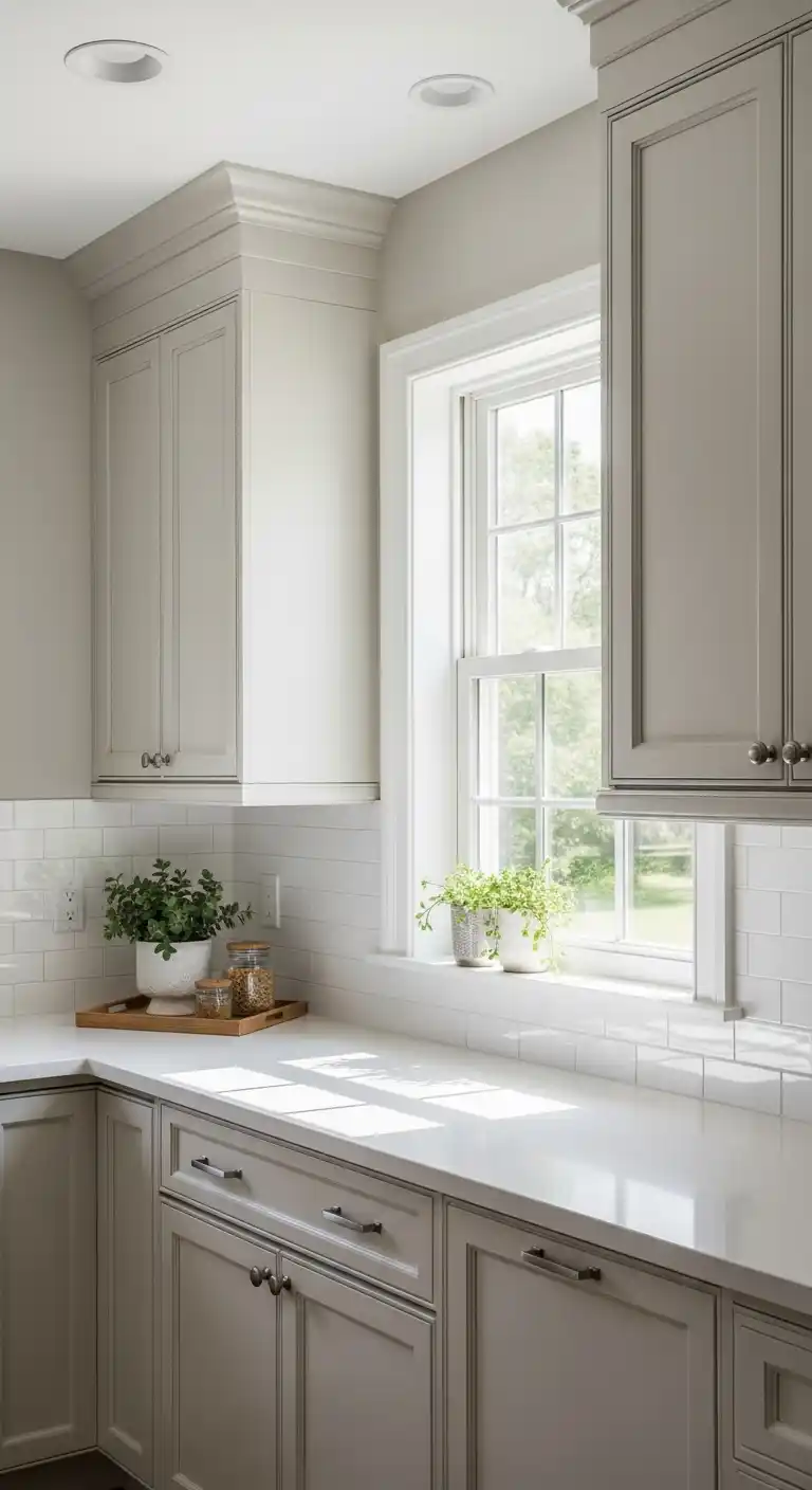 18. Narrow Upper Cabinets Beside Window