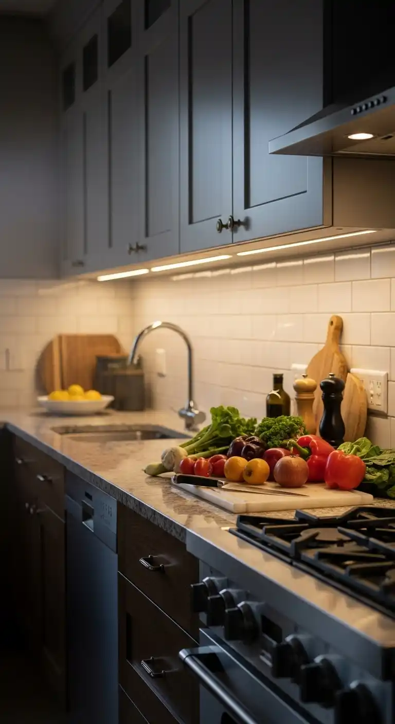 18. Under Kitchen Cabinet Lighting With Dimmable Features