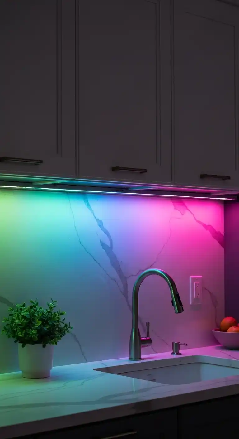 19. Under Cabinet Rgb Lighting For Playful Customization