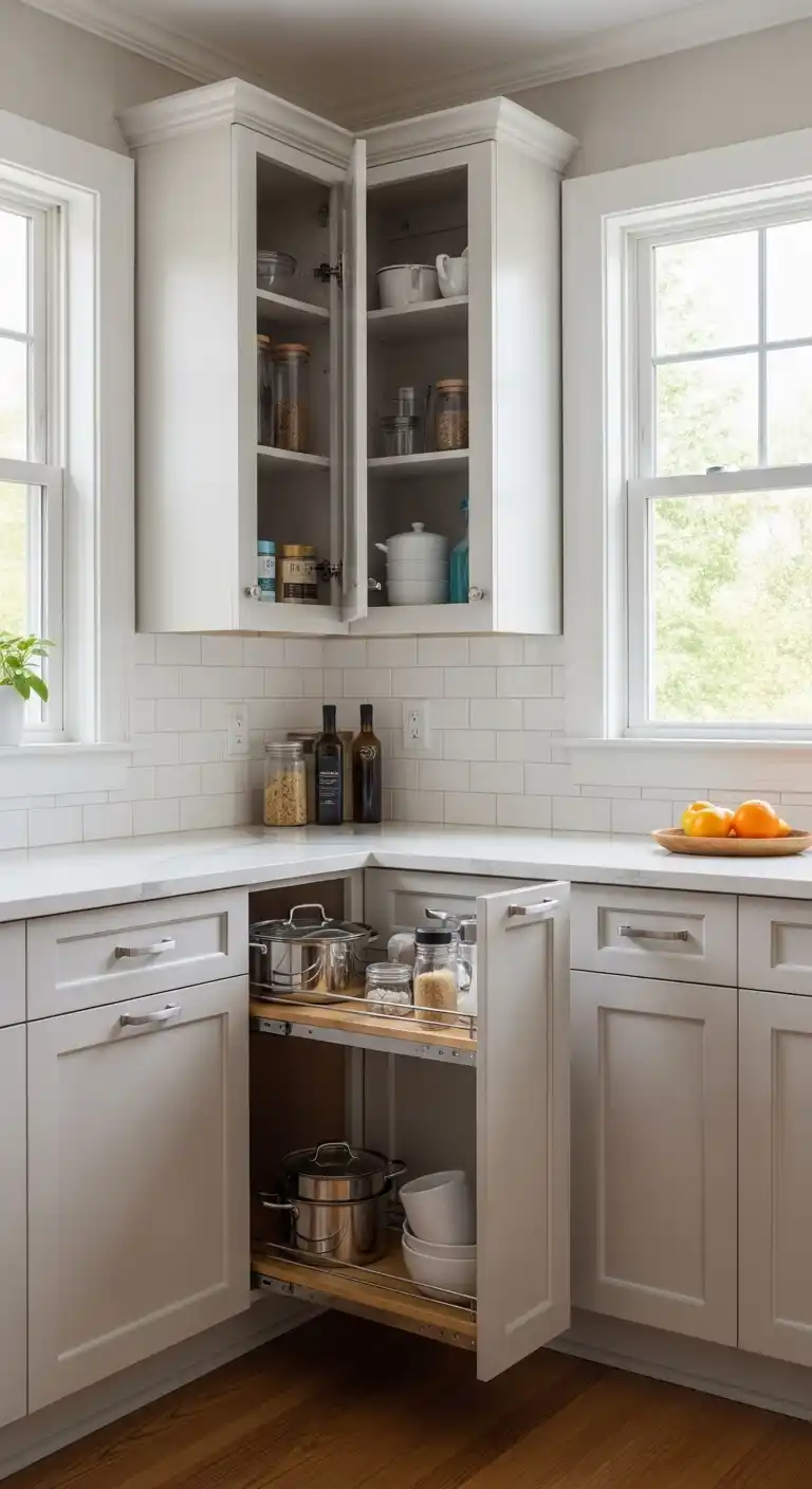 21. Corner Cabinet Next To Window