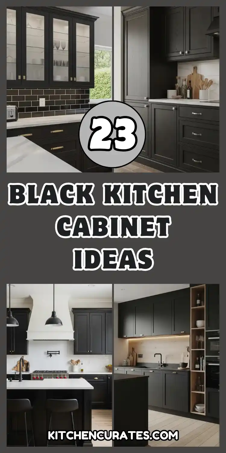 Black Kitchen Cabinet
