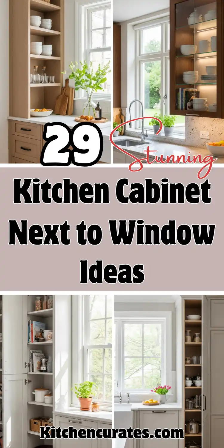Kitchen Cabinet Next to Window