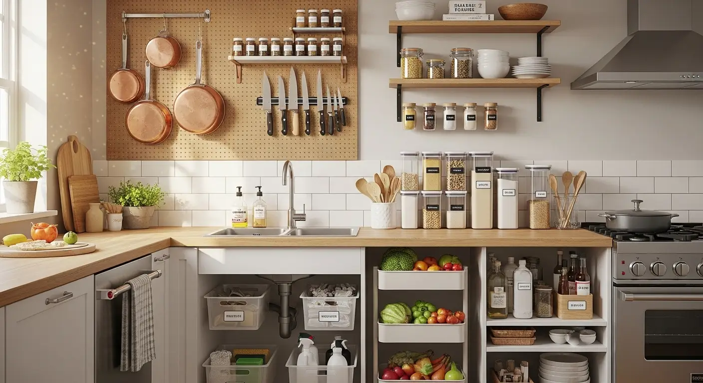25 DIY Kitchen Organization Ideas for a Clutter-Free Space