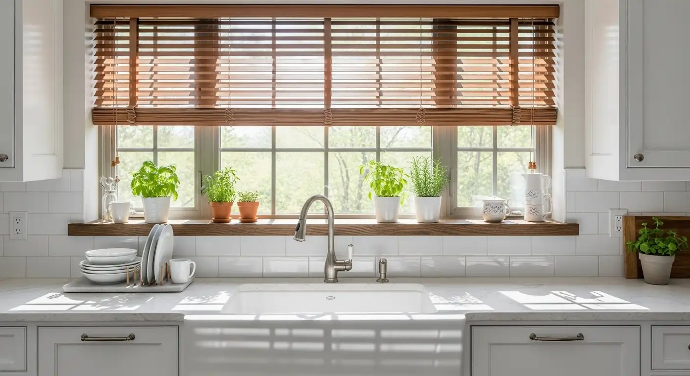 25 Kitchen Blinds Ideas Above Sink to Brighten Your Space