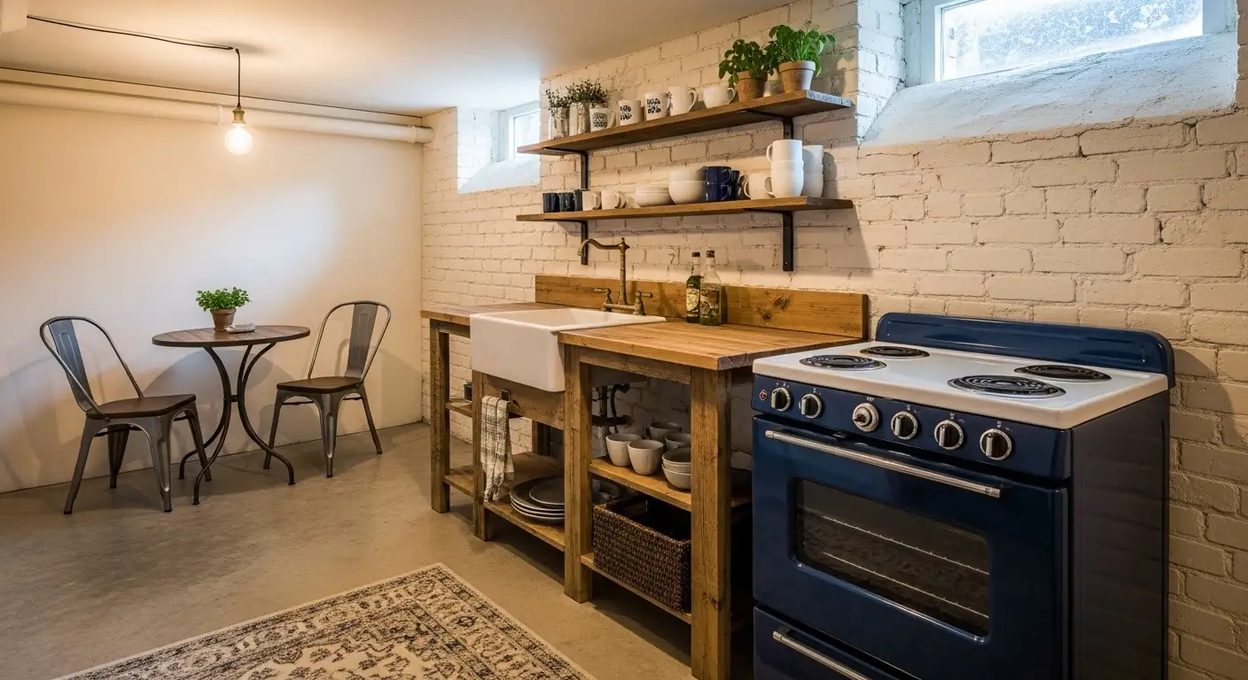 Basement Kitchenette with Stove Ideas for Small Spaces Today