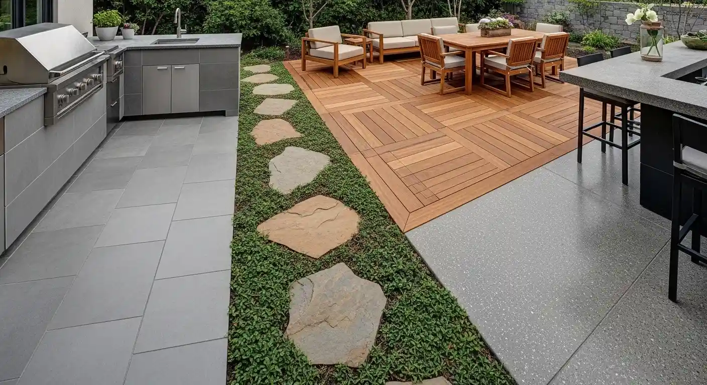 Top Outdoor Kitchen Flooring Ideas to Upgrade Your Backyard