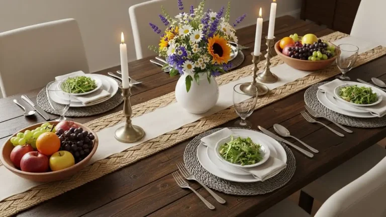How to Decorate a Brown Dining Table