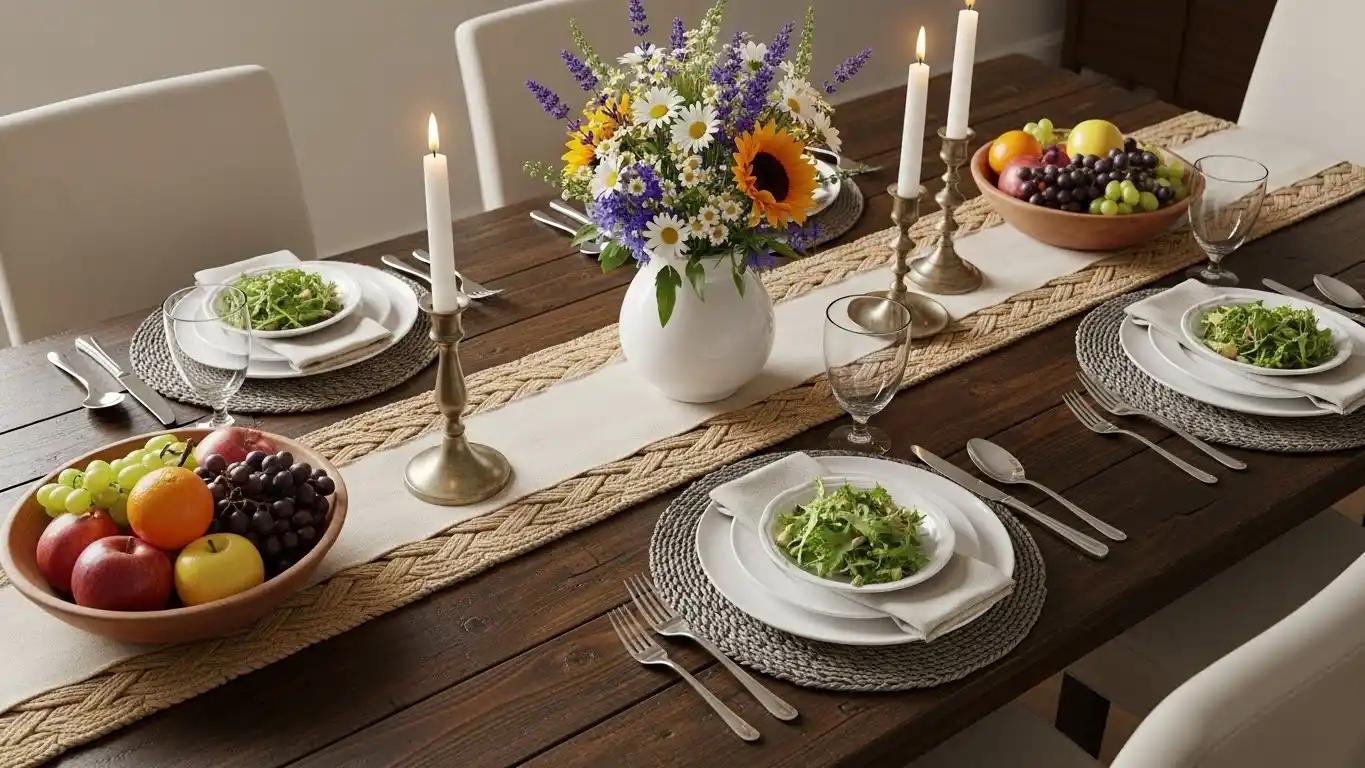 How to Decorate a Brown Dining Table