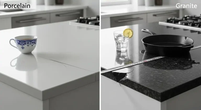 Porcelain Countertops vs Granite Hardness