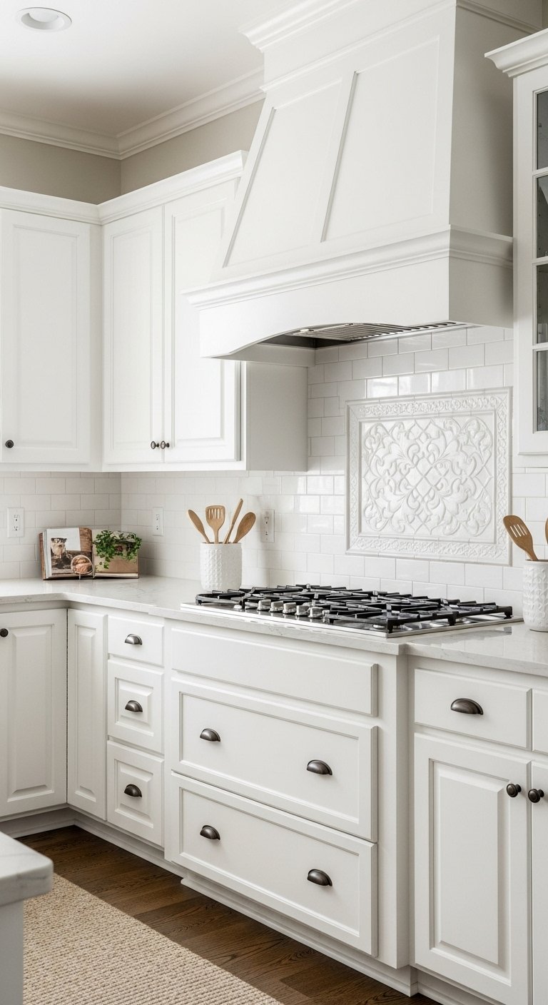 Classic White Kitchen Cabinet Repaint For Timeless Brightness