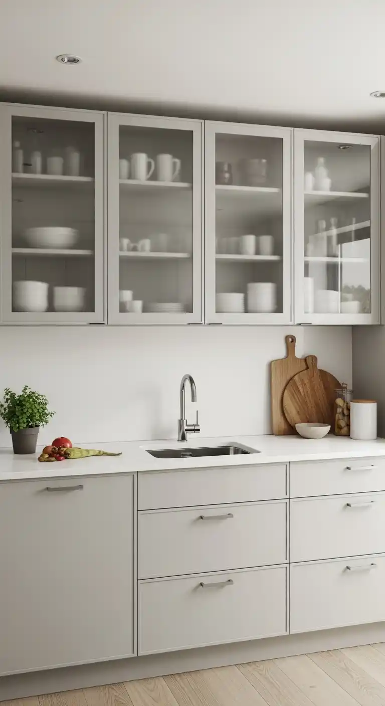 Colored Glass Cabinets for Vibrant Accents