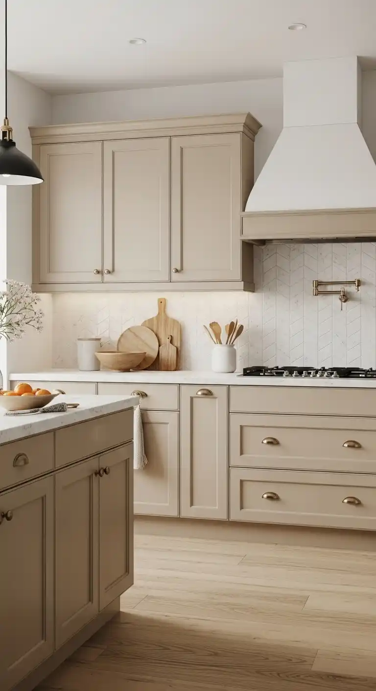 Soft Sand Kitchen Cabinet Neutral Colors