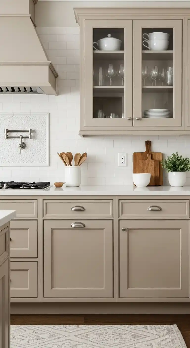 Pale Almond Kitchen Cabinet Neutral Colors