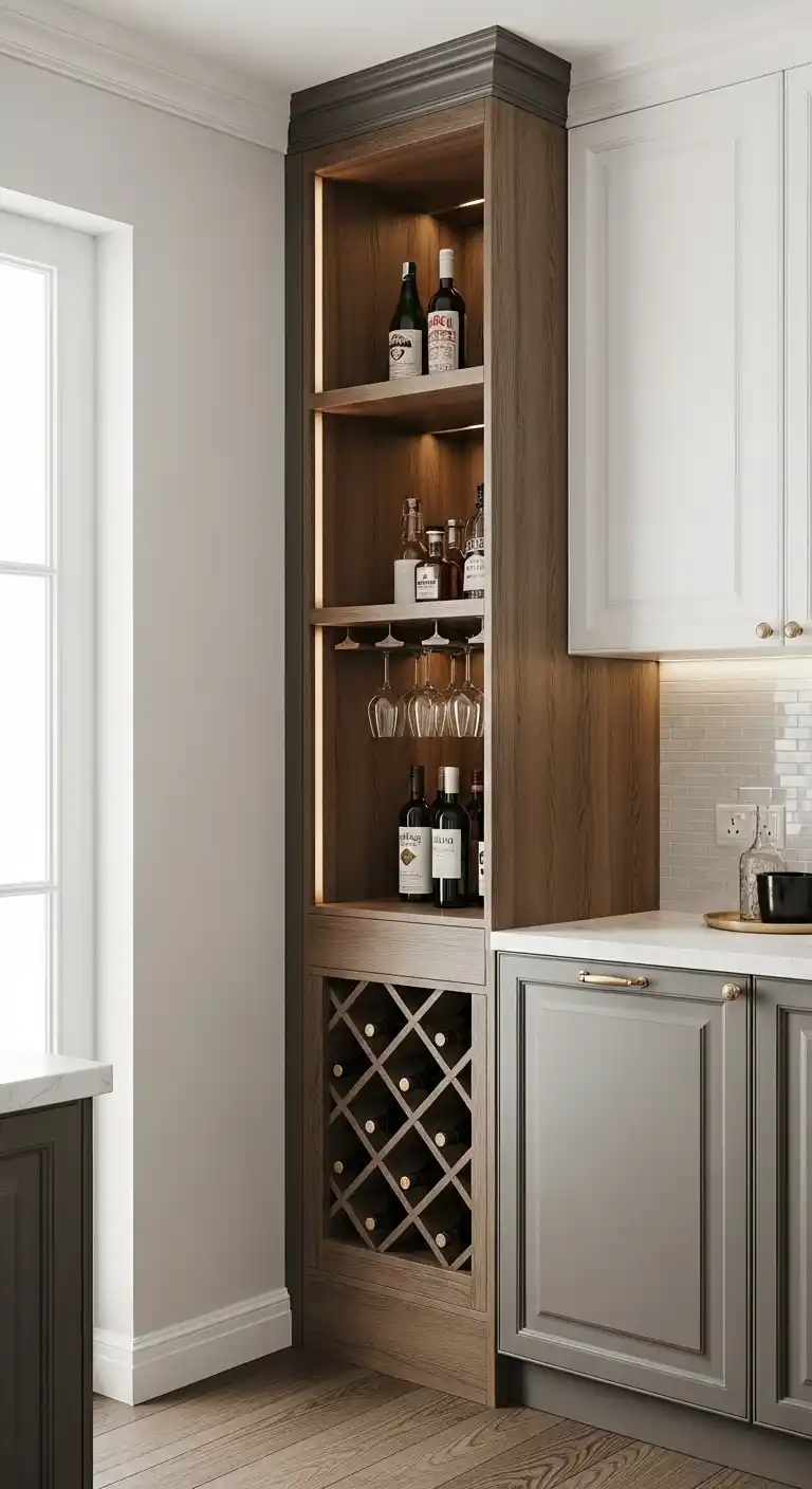 Built-In Rack L Shape Cabinets