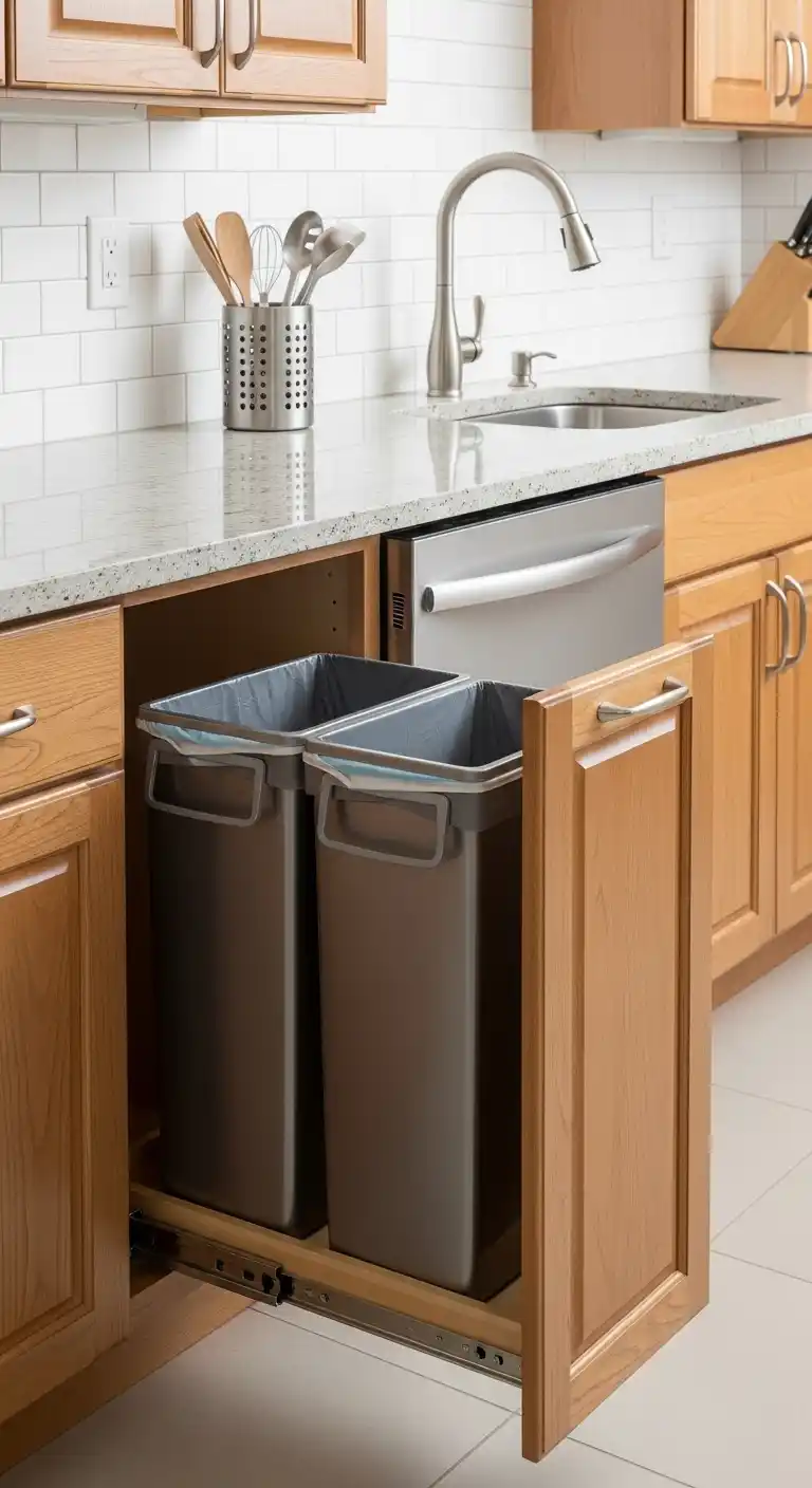 Pull-Out Trash and Recycling Bin