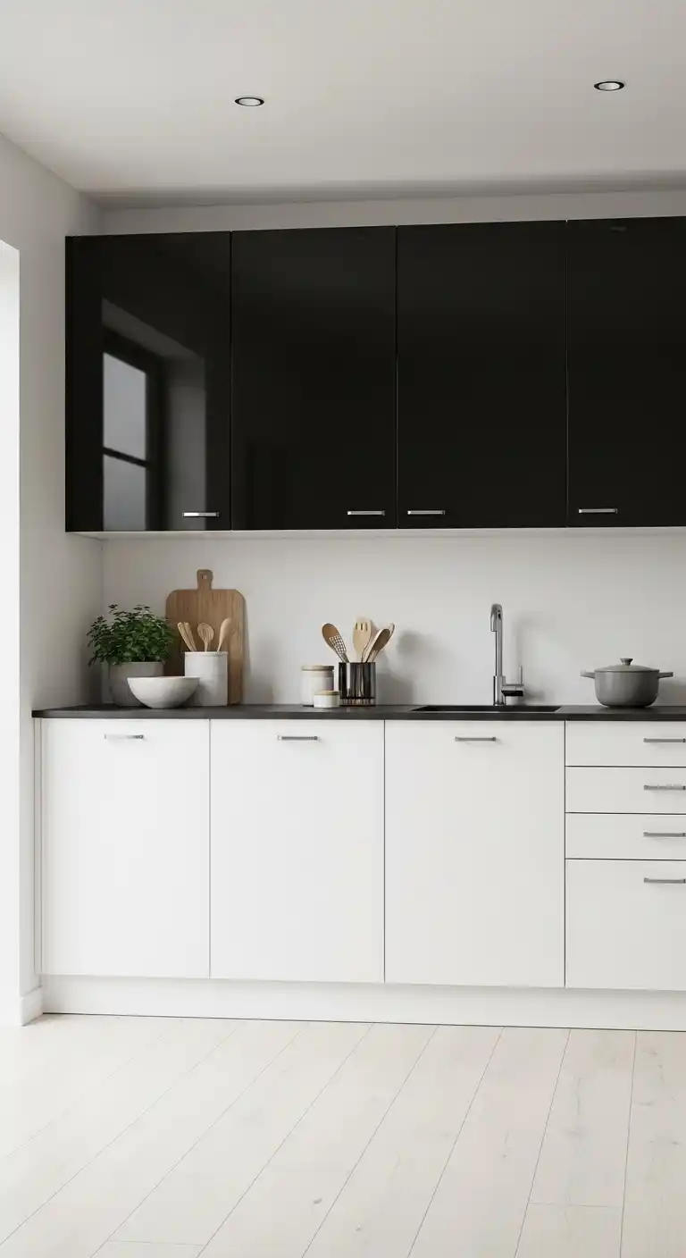 Minimalist Black and White Cabinets