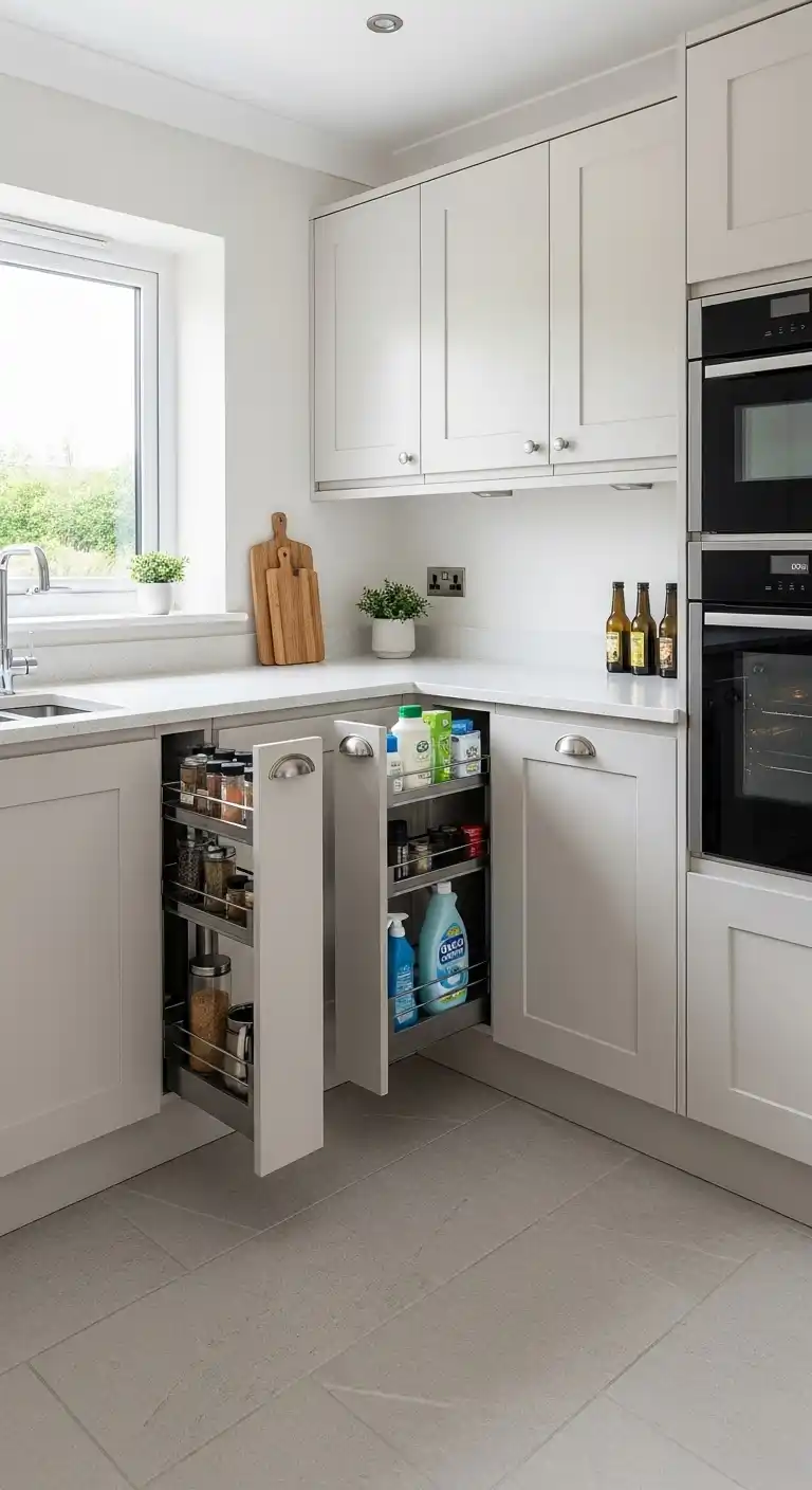 Narrow Pull-Out Cabinets for Tight Spaces
