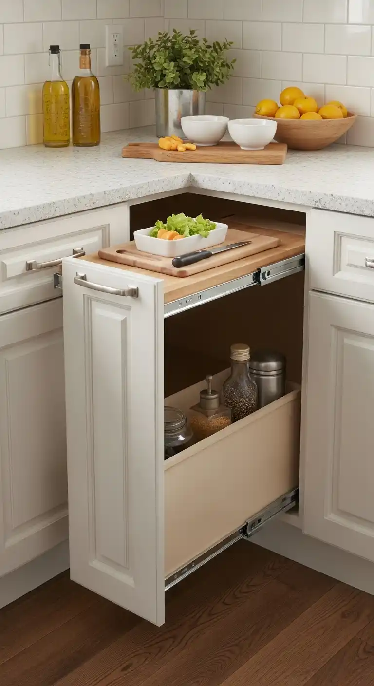 Hidden Cutting Board Slide