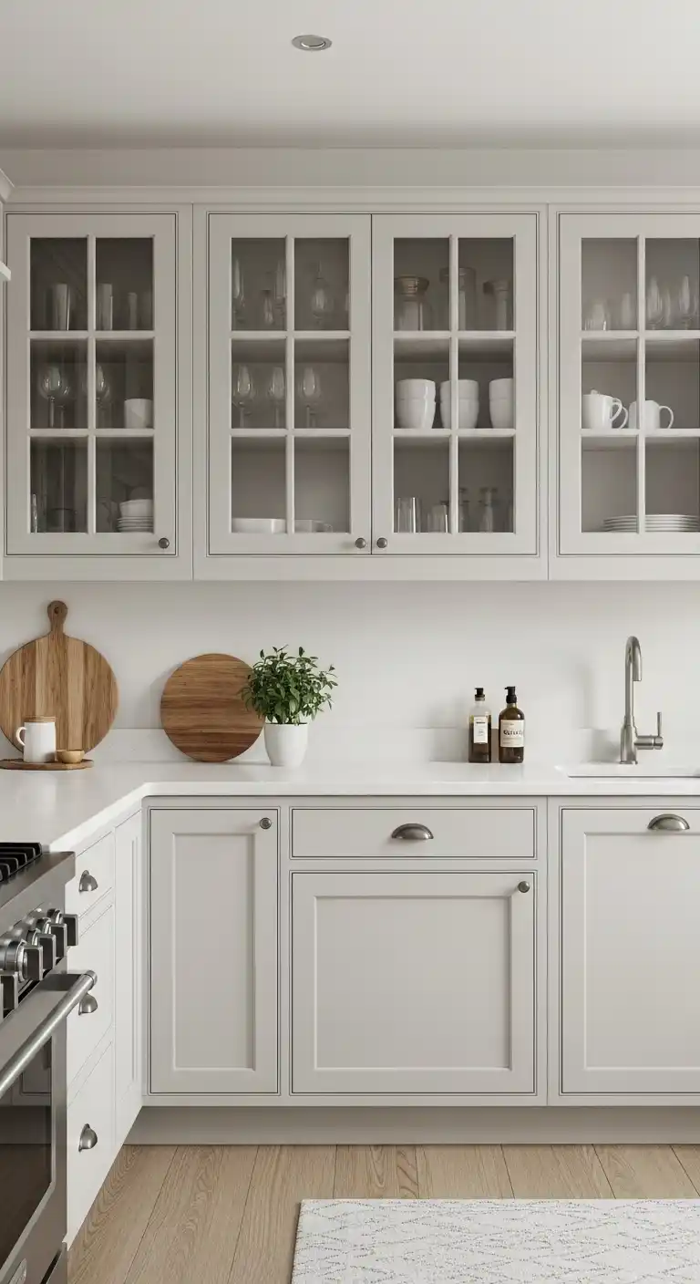 Soft Linen Kitchen Cabinet Neutral Colors