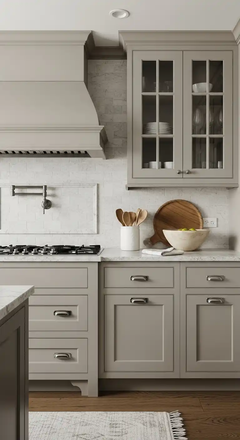 Mushroom Kitchen Cabinet Neutral Colors
