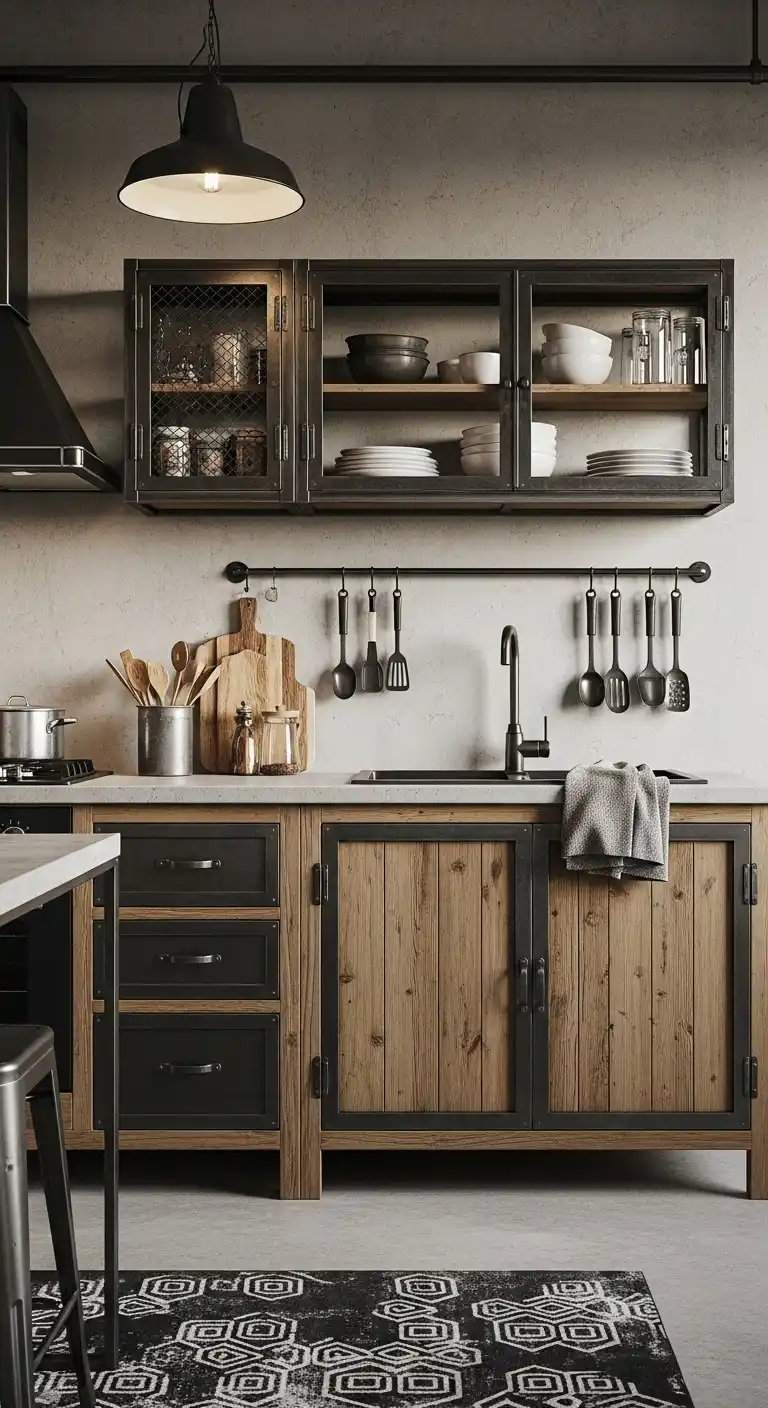 Industrial Kitchen Cabinet Style