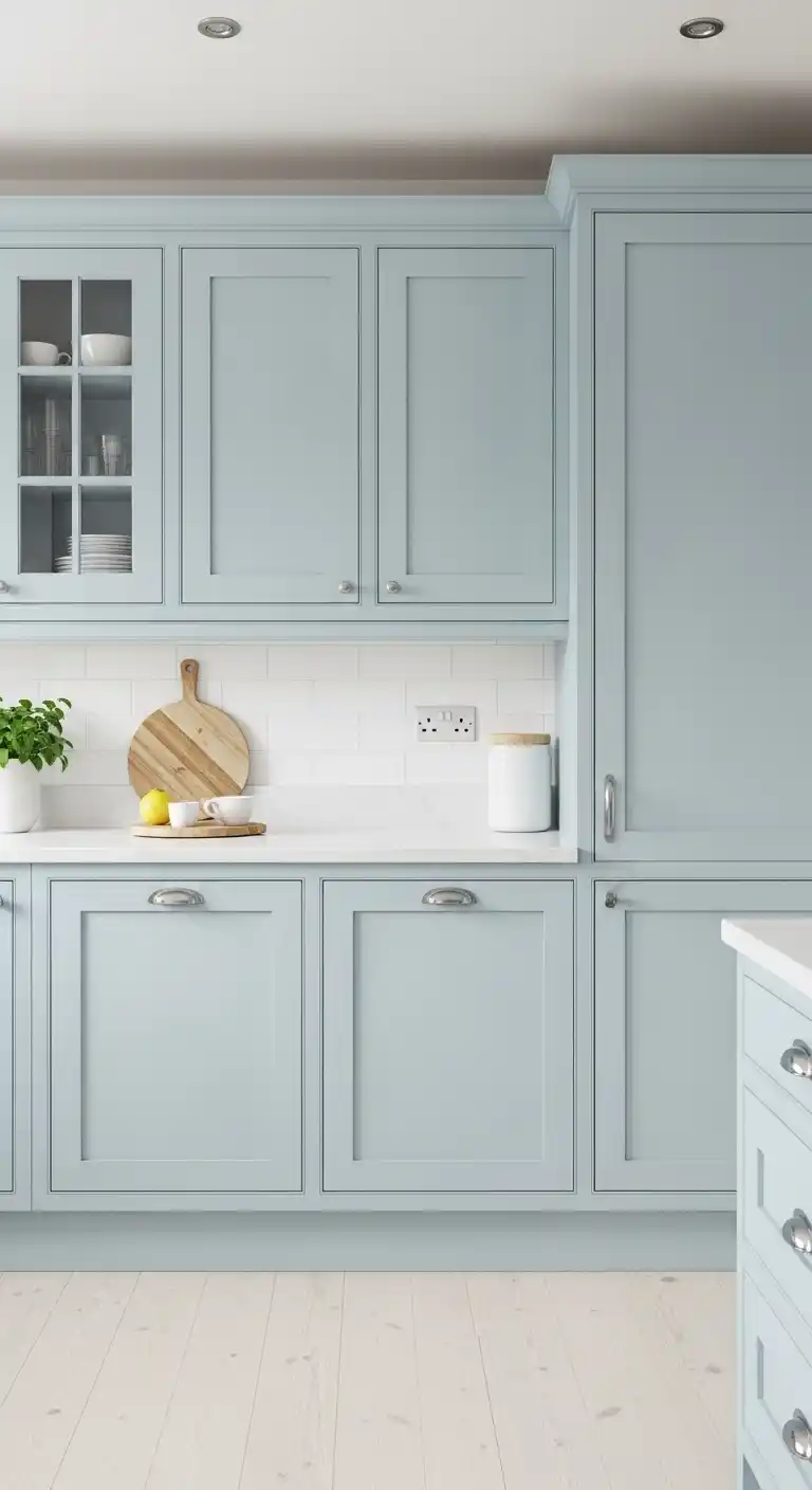 Soft Blue Kitchen Cabinets for a Light and Airy Look