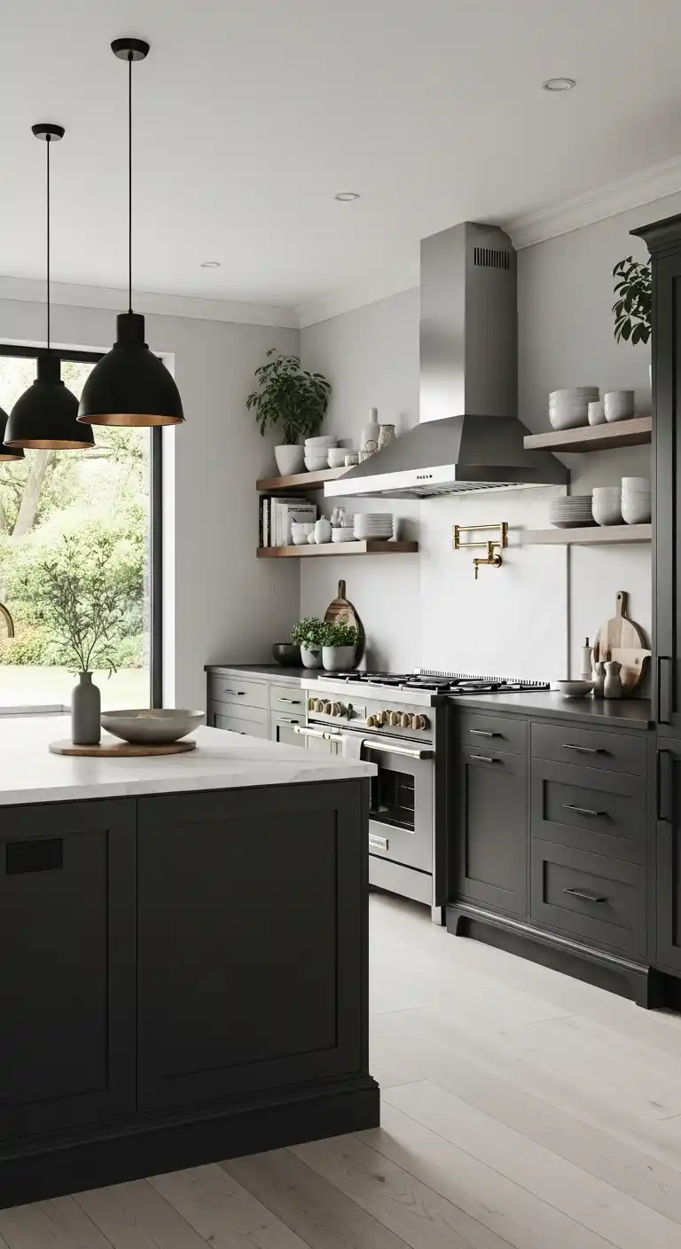 Charcoal Gray Cabinets for Bold Kitchens