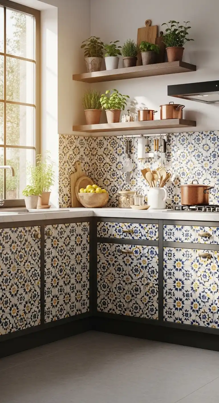 Patterned Geometric Tiles