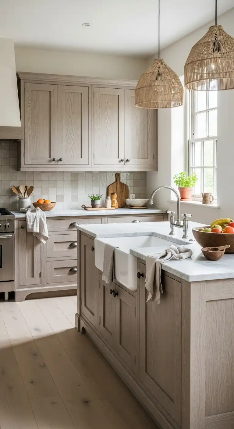 Soft Driftwood Kitchen Cabinet Neutral Colors
