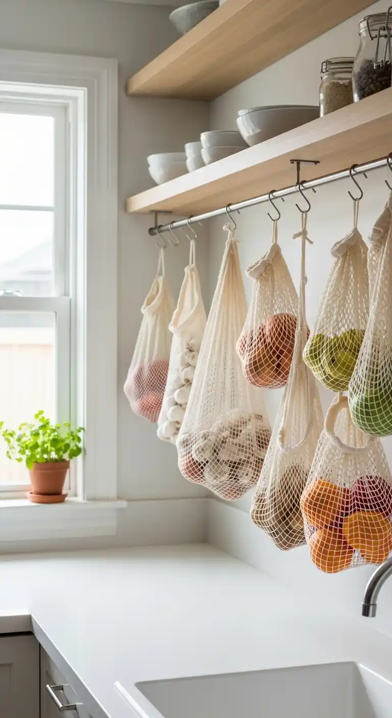 Hanging Mesh Bags for Lightweight Items