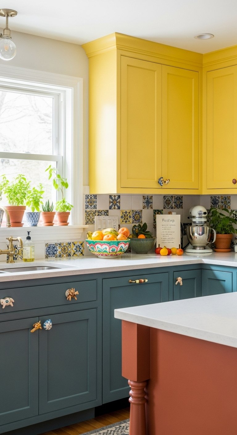 Custom Color Kitchen Cabinet Repaint For Personal Expression