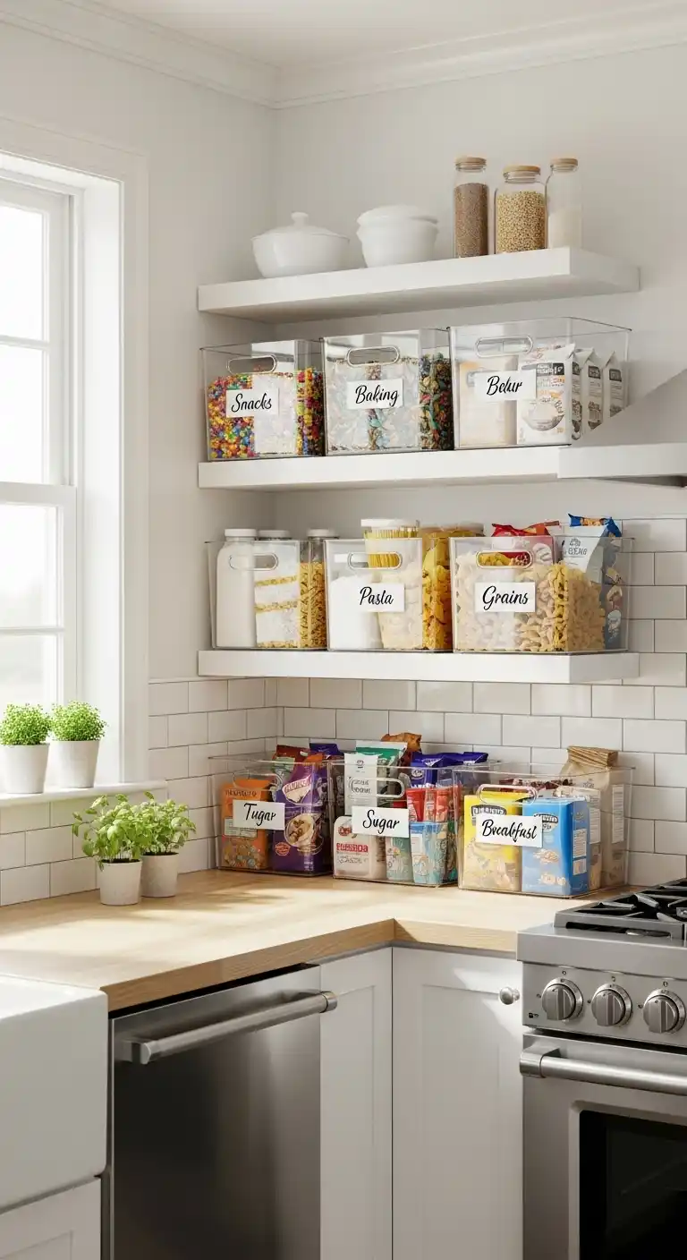 Clear Storage Bins for Simple Category Organization