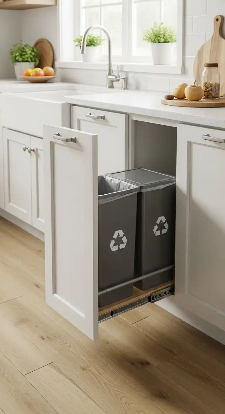 Pull-Out Trash and Recycling Bins