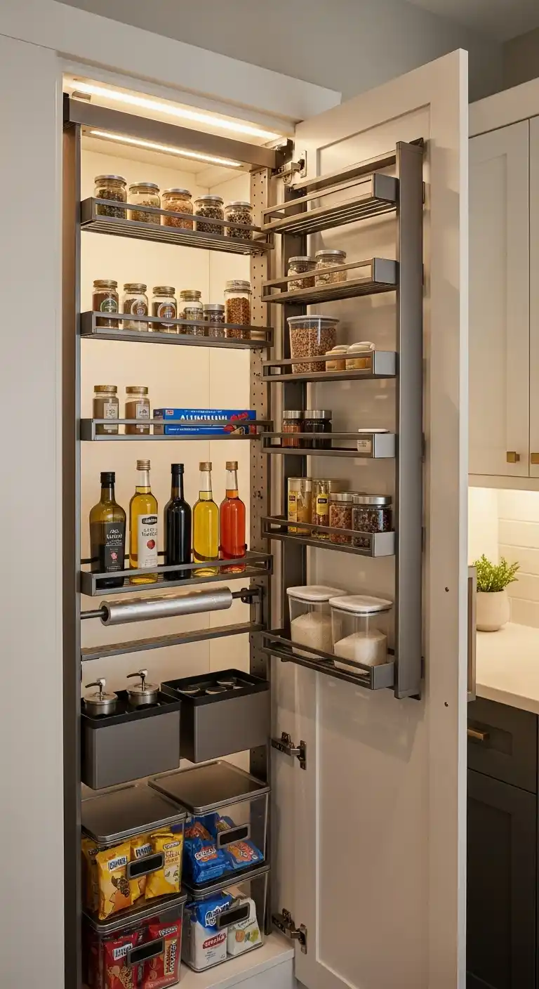 Door-Mounted Racks for Hidden Storage Potential